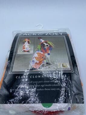 Zack And Zoey Class Clown Dog Costume Sz Large